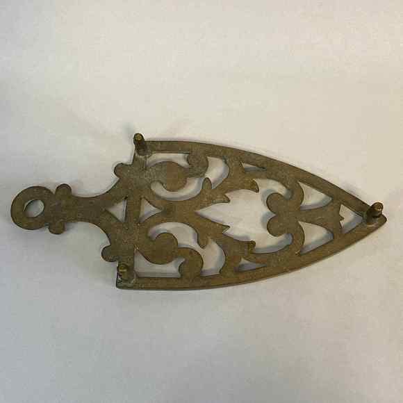 Vintage Solid Brass Trivet Iron Stand‎ Decorative Kitchen Dining - Picture 4 of 9